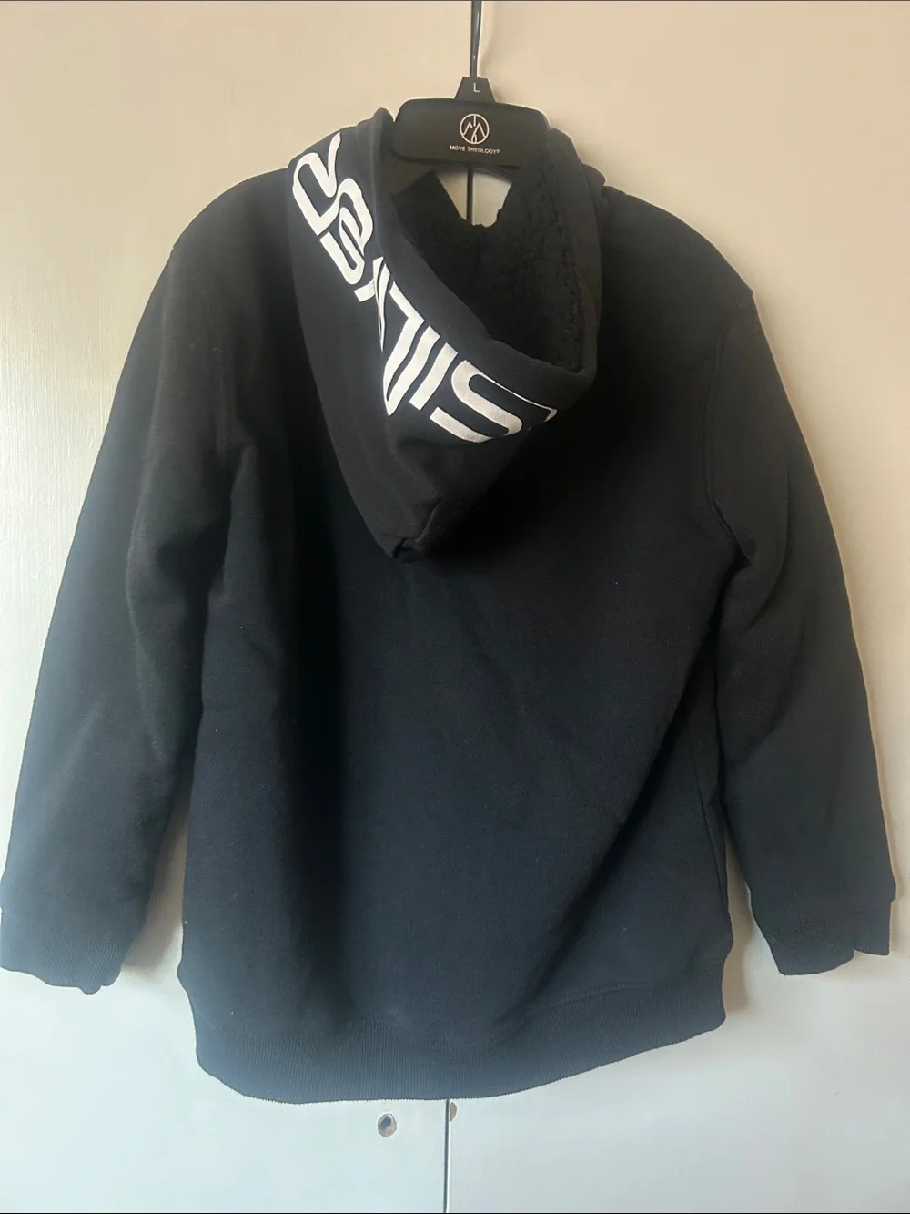 Quiksilver Kids Black Hooded Zip Jacket with Red Logo Patch